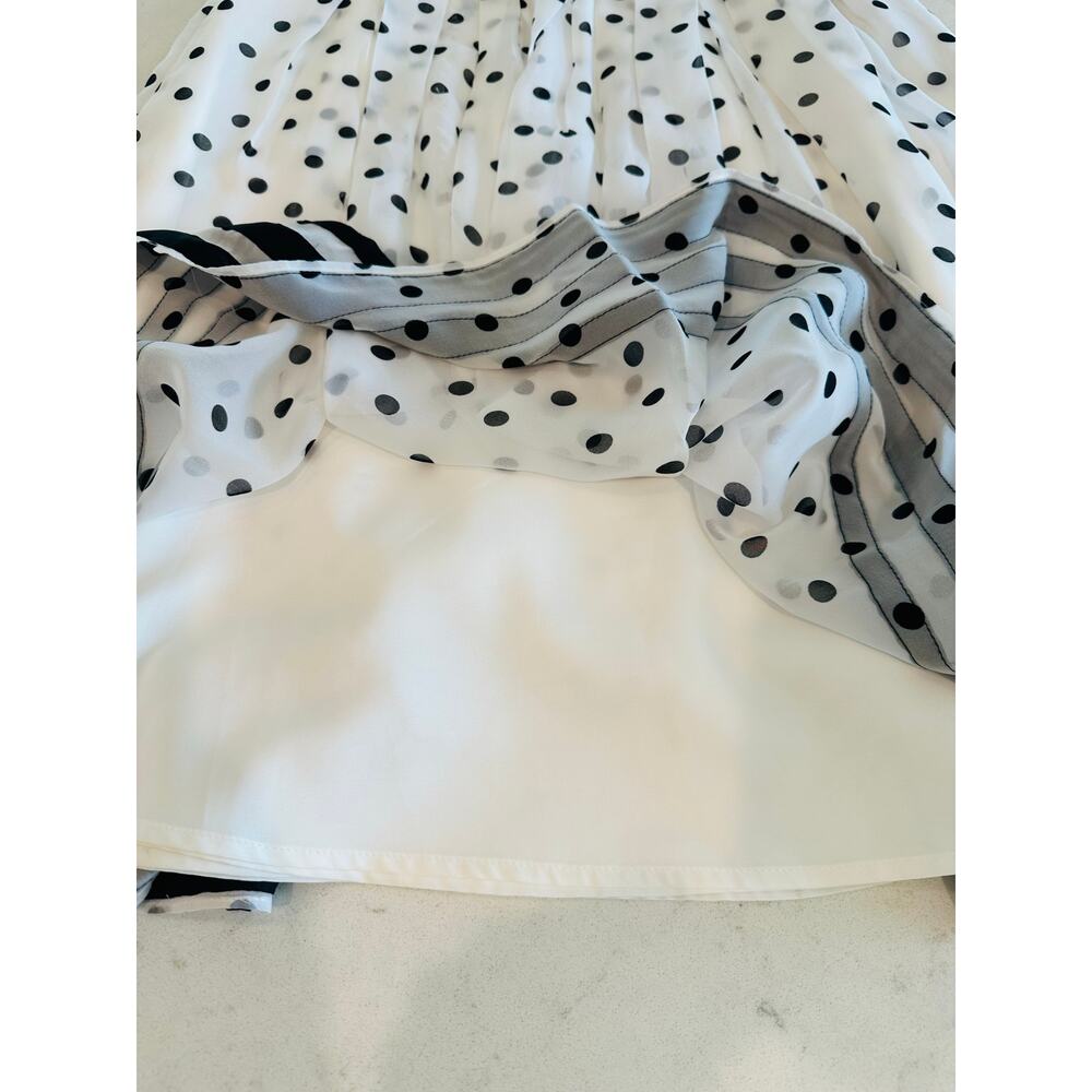 White House Black Market Polka Dot Skirt Knee Length Flowy Chic Timeless Glam 4 - Picture 9 of 9
